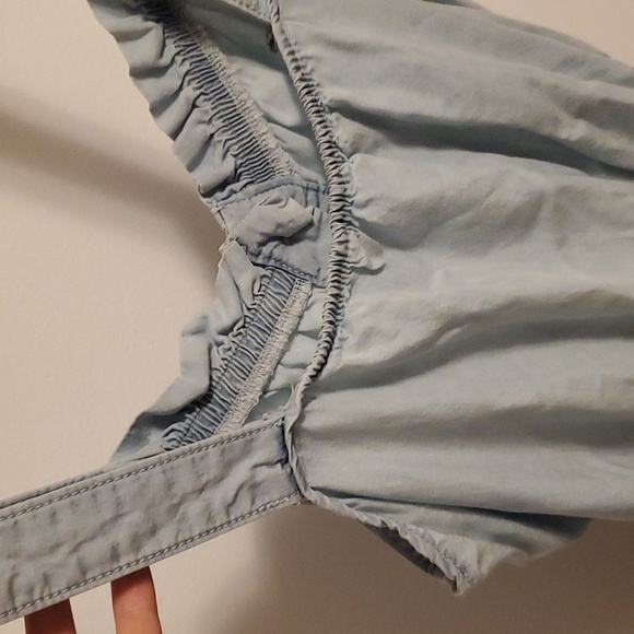 NWOT Reitmans Tencel Romper. Light blue. Belt. Size L. - Picture 4 of 9